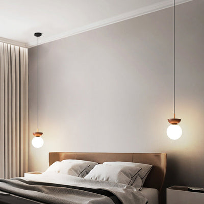 Log Japanese Pendant Lamp – Minimalist LED Ceiling Light with Adjustable Colour Modes