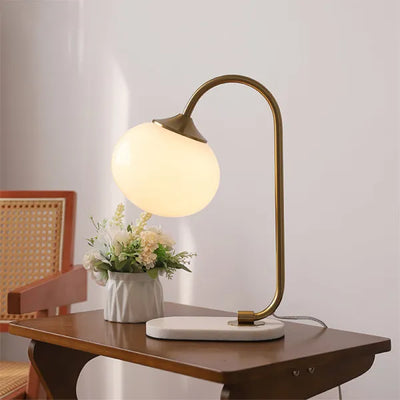 Marshmallow Metal & Glass Table Lamp – Soft Diffused Light for a Cosy Ambience