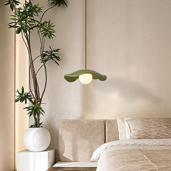 Wabi-Sabi Lotus Leaf Pendant Light – Minimalist Elegance for Dining Spaces