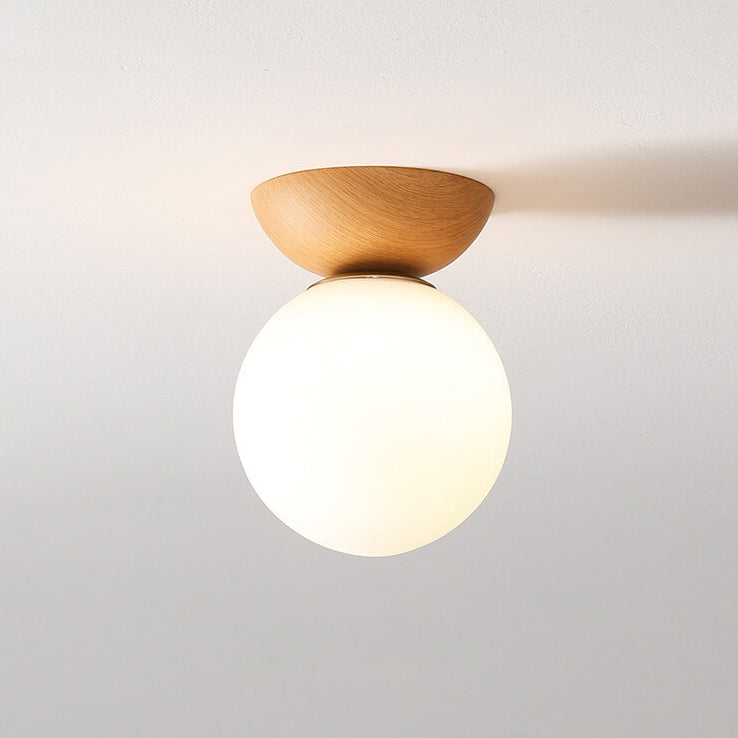 Log Japanese Pendant Lamp – Minimalist LED Ceiling Light with Adjustable Colour Modes