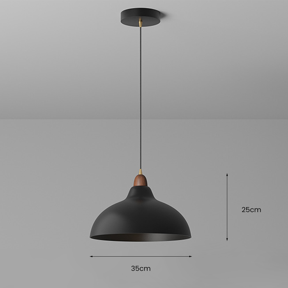 Scandinavian Wood & Metal Pendant Light – Modern Nordic Elegance