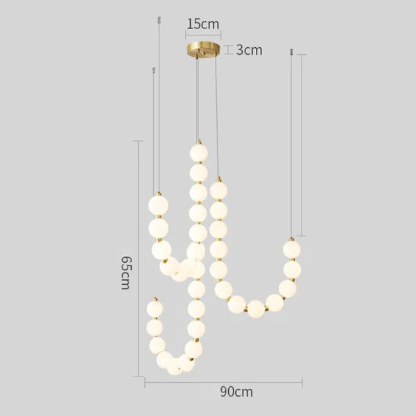 Luxury White Necklace Chandelier – Elegant Jewellery-Inspired Lighting
