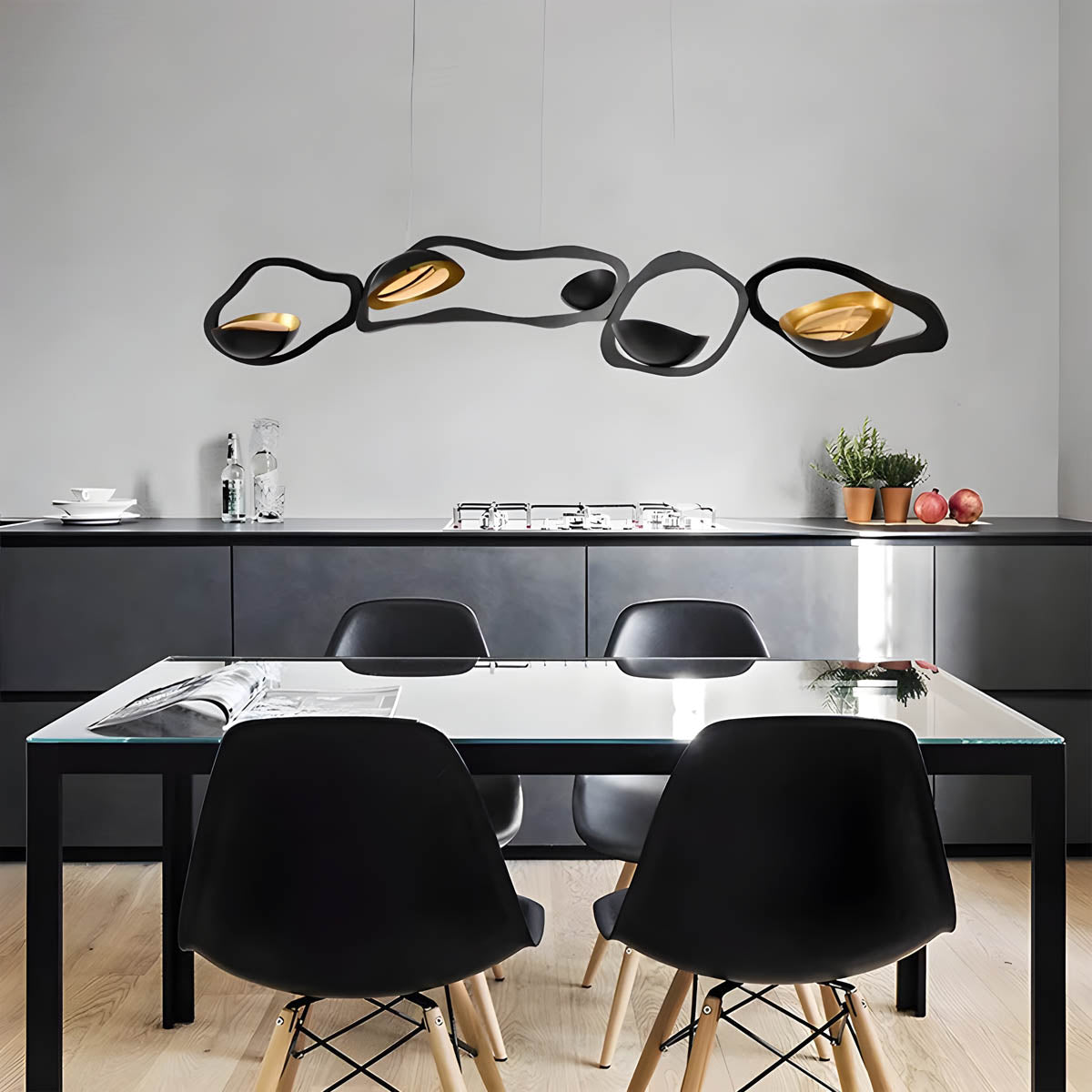 Modern Artistic Pendant Light – Sculptural LED Ceiling Fixture with Dimmable Option