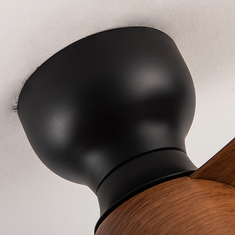 Modern Wooden Ceiling Fan with LED Light & Remote Control (54cm, 3-Colour Light, 220V-240V)