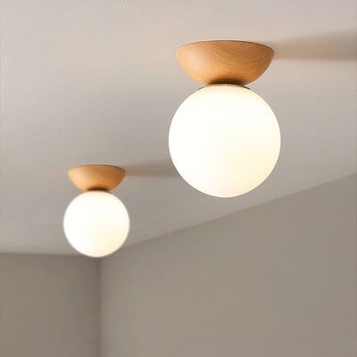 Log Japanese Pendant Lamp – Minimalist LED Ceiling Light with Adjustable Colour Modes