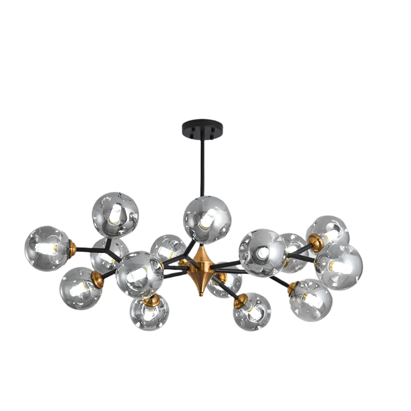 Nordic Glass Ball LED Chandelier – Modern Flush Mount Ceiling Light