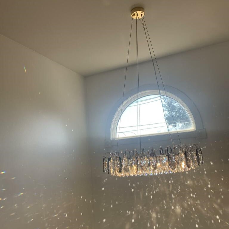 Luxury K9 Crystal Chandelier – Elegant Rose Gold Design & Dimmable LED