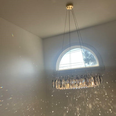 Luxury K9 Crystal Chandelier – Elegant Rose Gold Design & Dimmable LED