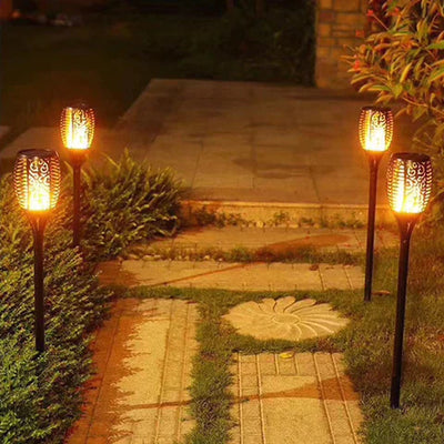 Solar Flame Torch Light – Flickering LED Outdoor Garden Lamp