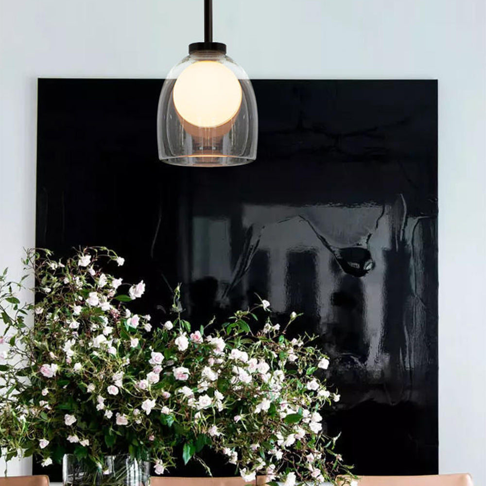 Modern Glass Pendant Light – Smoked or Clear Glass for Elegant Ambience
