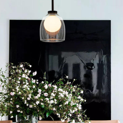 Modern Glass Pendant Light – Smoked or Clear Glass for Elegant Ambience