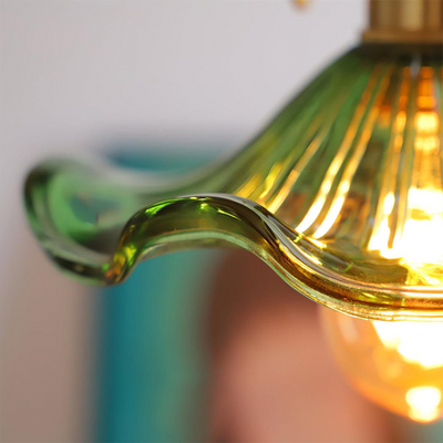 Floral Glass Pendant Light – Elegant LED Hanging Lamp for Sophisticated Interiors