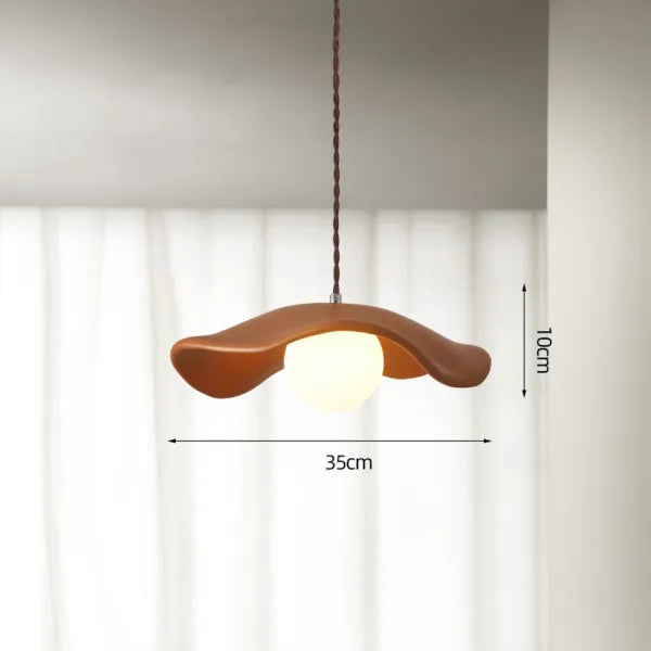 Wabi-Sabi Lotus Leaf Pendant Light – Minimalist Elegance for Dining Spaces
