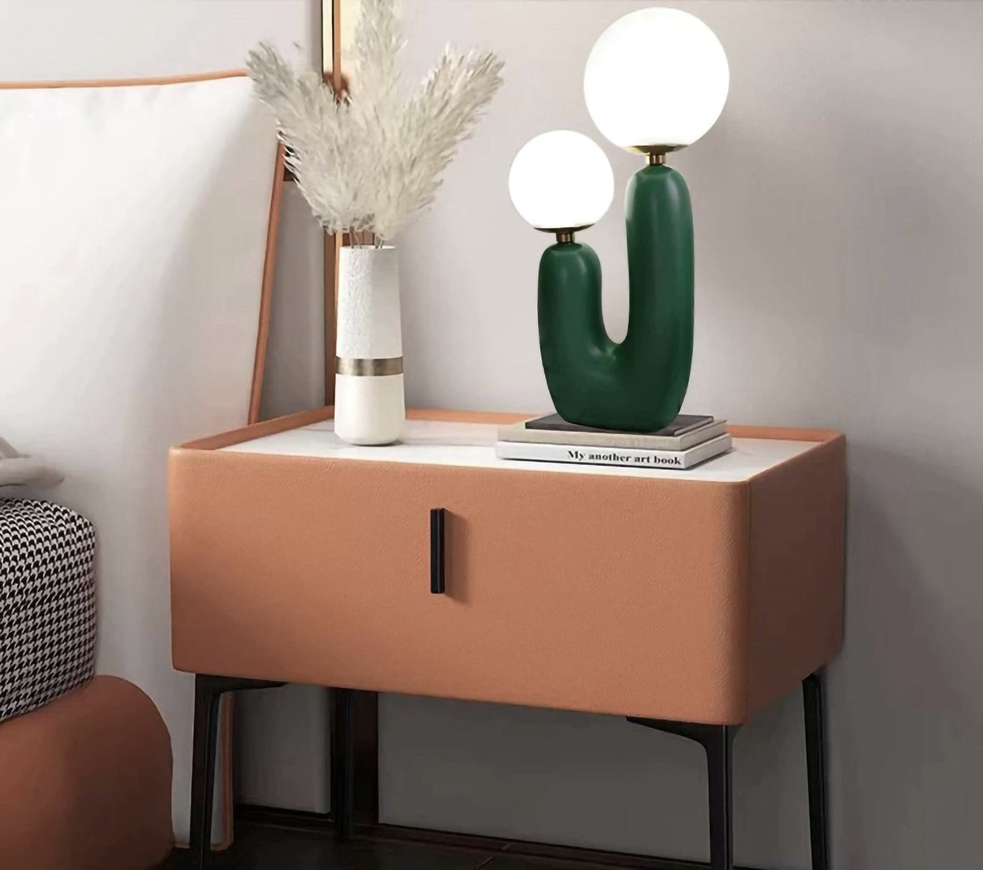 Cactus Table Lamp – Modern LED Touch Lamp with Milky Glass Spheres