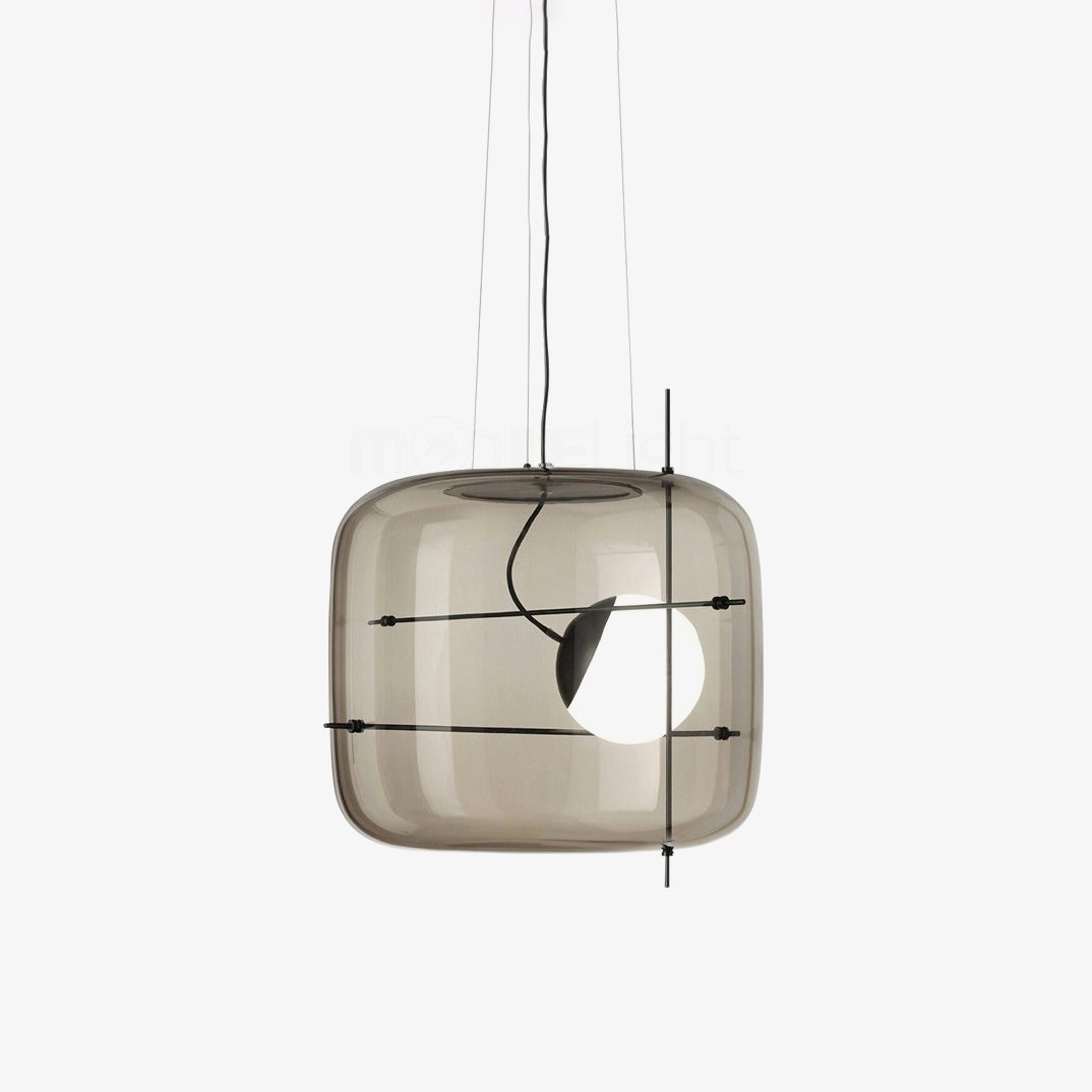 Plot Glass Pendant Light – Soft Diffused Glow with Modern Ventilated Design