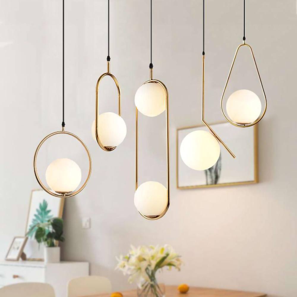 Elegant Drop Pendant Lights – Modern Brass Hanging Lamp for a Luxurious Touch