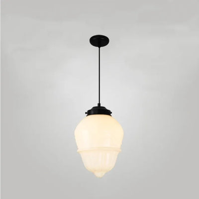 Vintage Geometric Milk Glass Pendant Light – Timeless Elegance with a Modern Touch