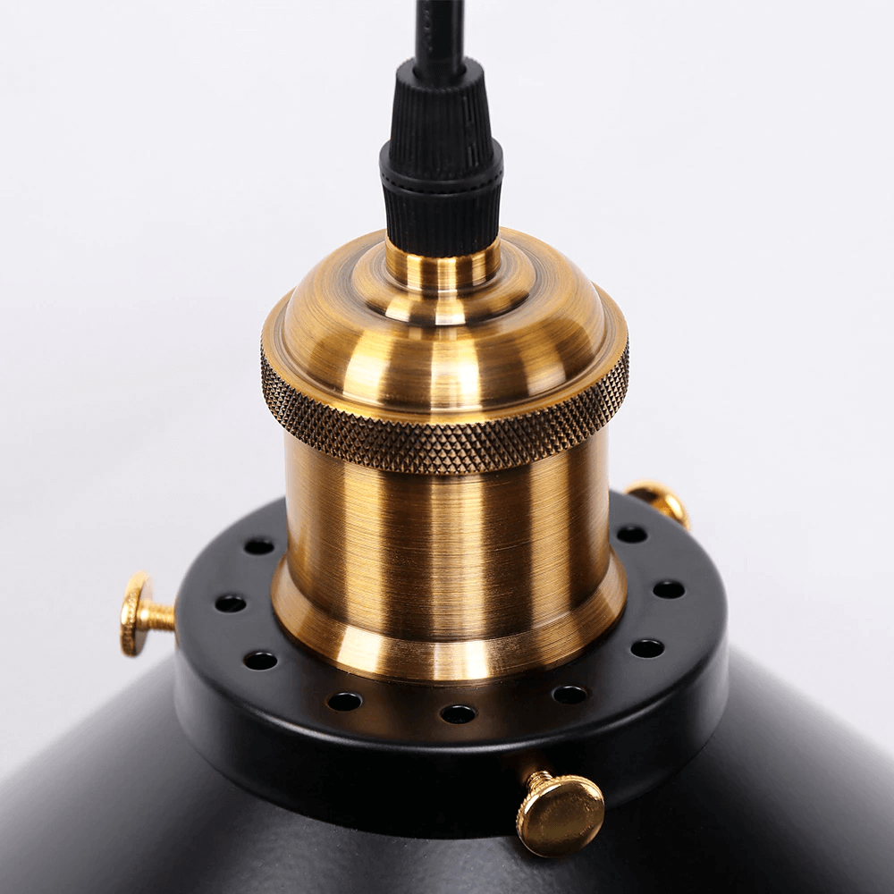 Vintage Brass Cone Pendant Light – Classic Industrial-Inspired Hanging Lamp