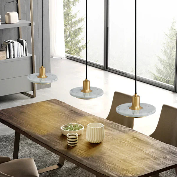Modern Minimalist Marble Pendant Light – Elegant LED Ceiling Lamp