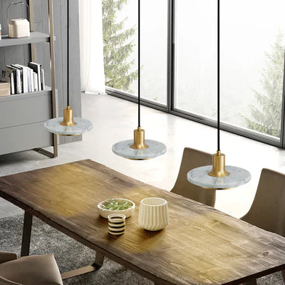 Modern Minimalist Marble Pendant Light – Elegant LED Ceiling Lamp