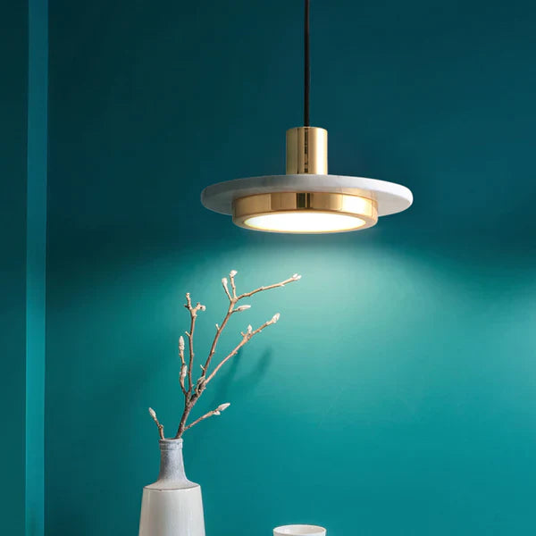 Modern Minimalist Marble Pendant Light – Elegant LED Ceiling Lamp