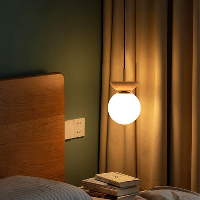 Log Japanese Pendant Lamp – Minimalist LED Ceiling Light with Adjustable Colour Modes