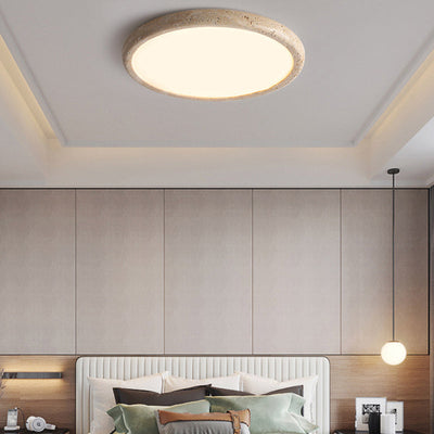 Natural Stone LED Ceiling Light – Organic Elegance for a Warm, Inviting Atmosphere