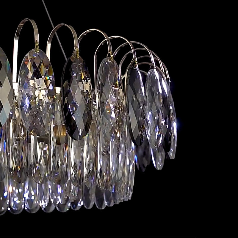 Luxury K9 Crystal Chandelier – Elegant Rose Gold Design & Dimmable LED