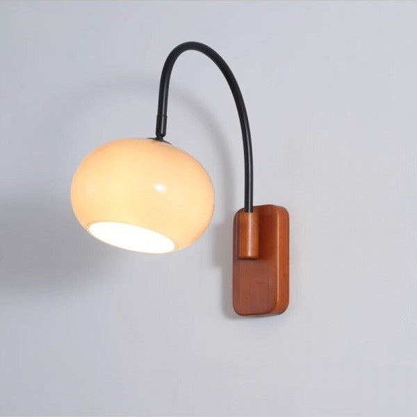 Bauhaus Persimmon Rotating Glass Wall Light – Minimalist Elegance with Customizable Illumination