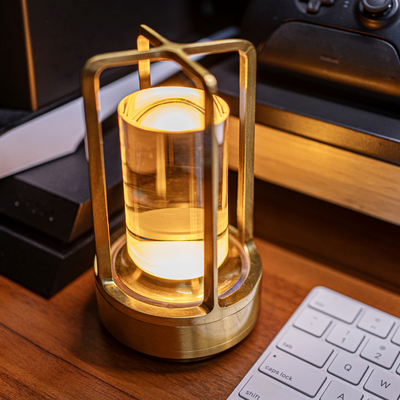 CrystalGlow Luxury Lamp – Wireless Rechargeable LED Light with Elegant Crystal Diffuser