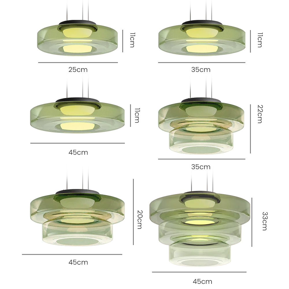 Moon Pendant Light – Elegant Glass Hanging Lamp with Adjustable Suspension (12W LED, Warm Light)