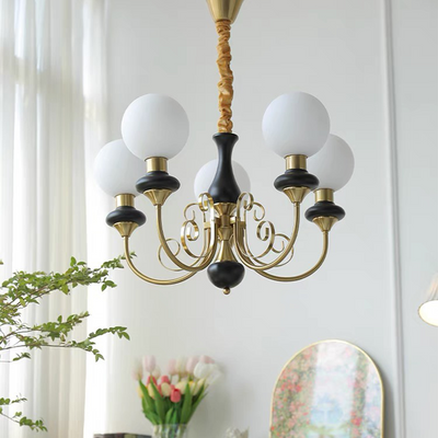 Onyx Chandelier – Elegant Green Glass Lighting for a Sophisticated Ambience