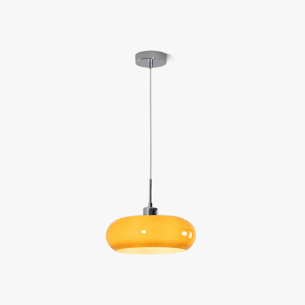 Hailie Bread-Shaped Glass Pendant Light – Modern Dimmable Ceiling Fixture (E27, LED Included)