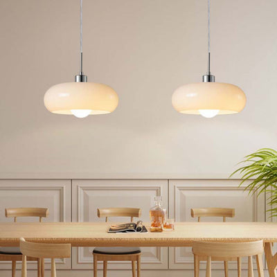 Hailie Bread-Shaped Glass Pendant Light – Modern Dimmable Ceiling Fixture (E27, LED Included)