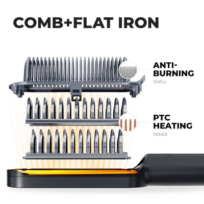Élégance Straightening Brush – Smooth, Shiny Hair in Minutes