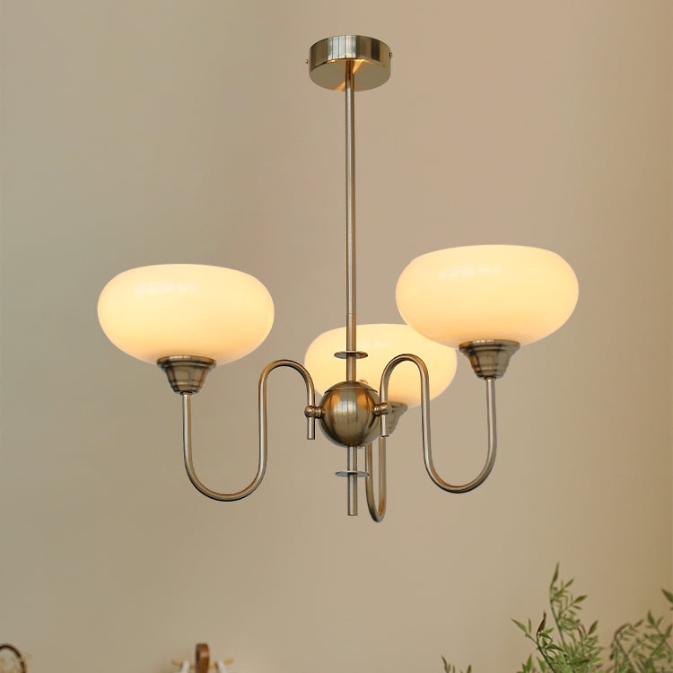 Elegant Cream Glass Chandelier – Timeless Luxury for Your Home