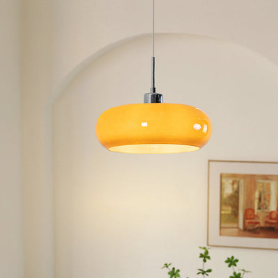 Hailie Bread-Shaped Glass Pendant Light – Modern Dimmable Ceiling Fixture (E27, LED Included)
