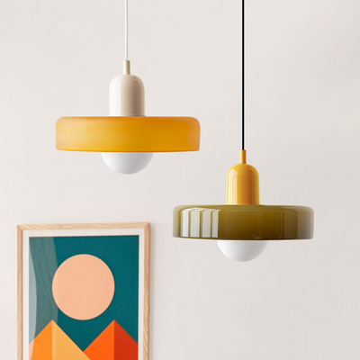 Bauhaus Pendant Light – A Timeless Fusion of Stained Glass & Modern Functionality