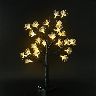 White Birch LED Flower Tree – USB & Battery-Powered Warm Light Decor