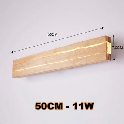 Modern Cracked Wood Wall Light – Natural LED Ambient Lighting
