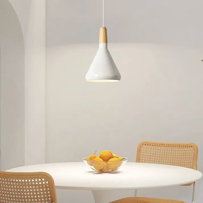 French Macaron Cone Pendant Light – Playful & Elegant Metal Hanging Lamp (E26/E27)