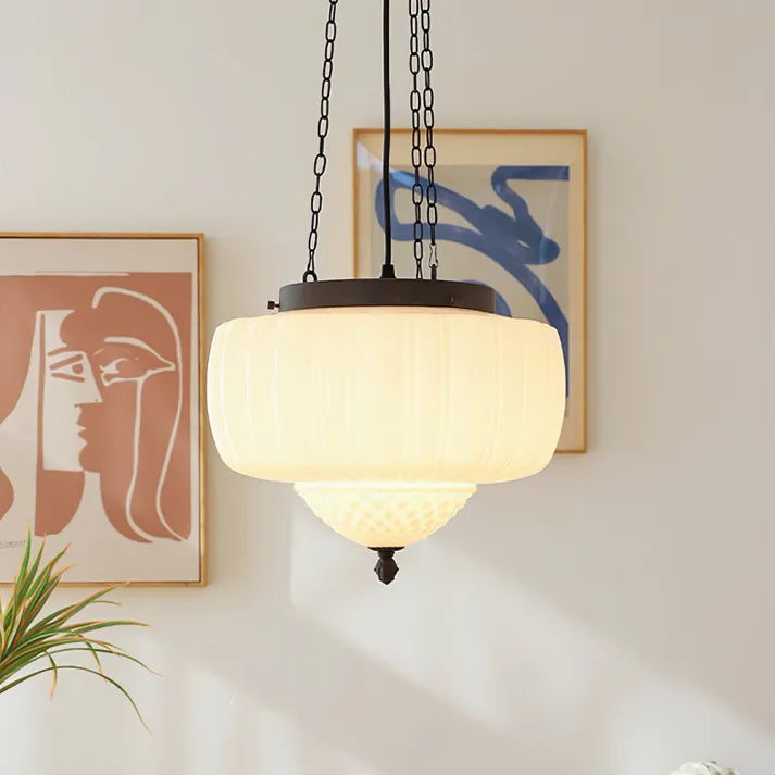 Moderne weiße Minimalist"Modern White Minimalist Pendant Light – Elegant & Adjustable Design"en Pendelleuchte