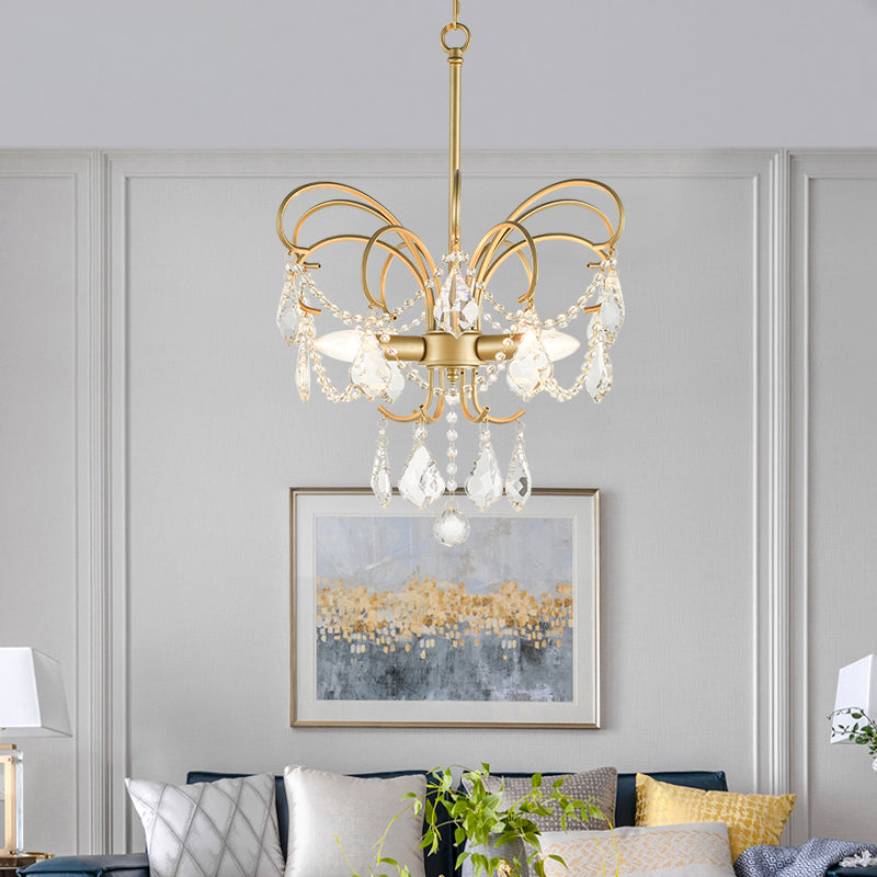 Butterfly Chandelier – Elegant Brass Statement Piece for a Luxurious Living Space