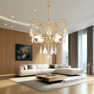 Butterfly Chandelier – Elegant Brass Statement Piece for a Luxurious Living Space