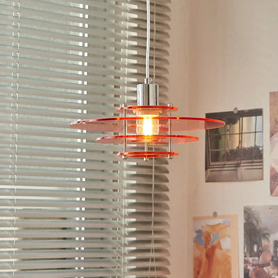 Modern UFO Pendant Light – Acrylic & Iron Contemporary LED Fixture