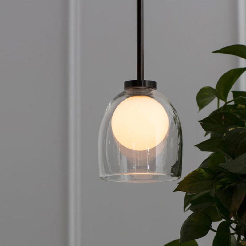 Modern Glass Pendant Light – Smoked or Clear Glass for Elegant Ambience