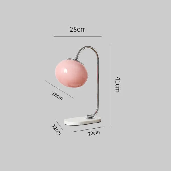 Marshmallow Metal & Glass Table Lamp – Soft Diffused Light for a Cosy Ambience
