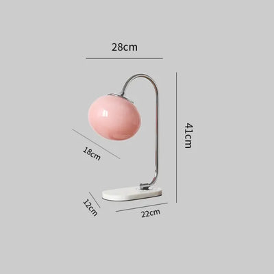Marshmallow Metal & Glass Table Lamp – Soft Diffused Light for a Cosy Ambience