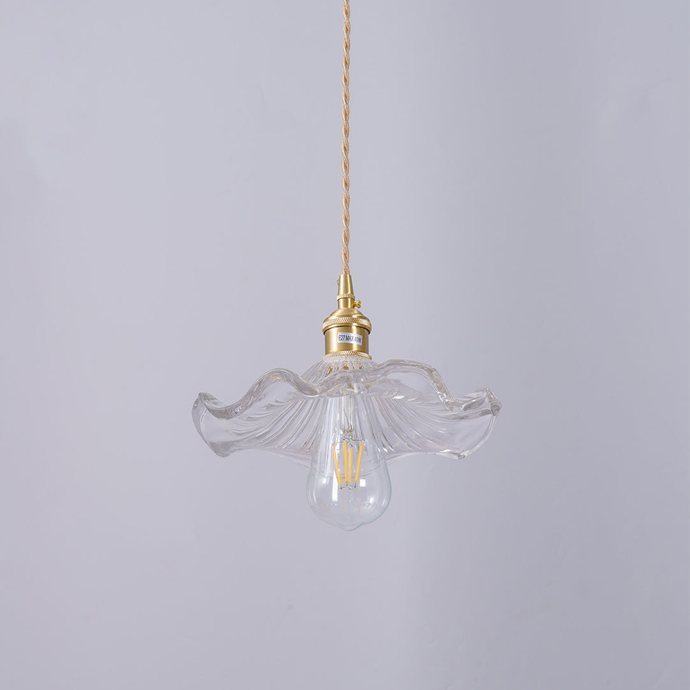 Floral Glass Pendant Light – Elegant LED Hanging Lamp for Sophisticated Interiors