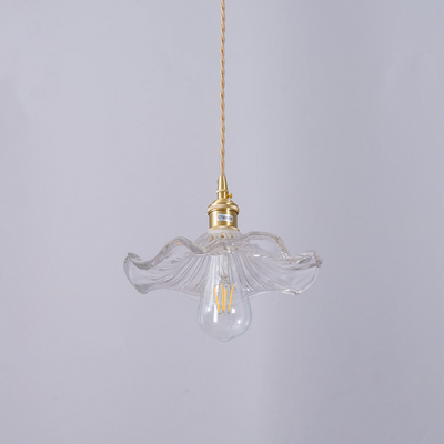 Floral Glass Pendant Light – Elegant LED Hanging Lamp for Sophisticated Interiors